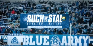 Gol Jakuba Jendryki dla Ruchu Chorzów w meczu ze Stalą Rzeszów mimo gry w osłabieniu