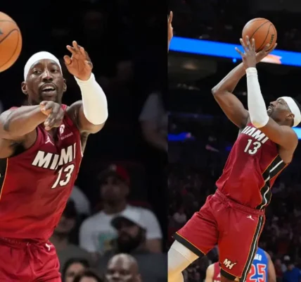 Bam Adebayo zdobywa punkty podczas historycznego meczu 83 punktów dla Miami Heat przeciwko Washington Wizards w NBA