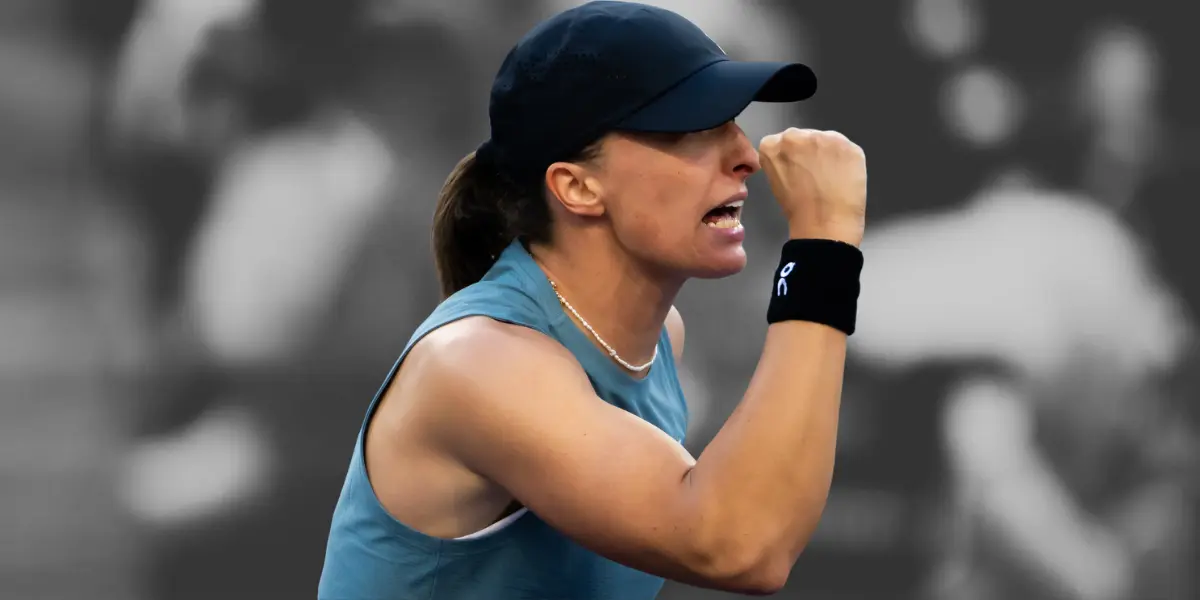 Iga Świątek podczas meczu z Eliną Switoliną w ćwierćfinale Indian Wells 2026