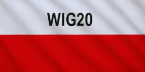 Widok sali giełdowej w Warszawie z czerwonymi wskaźnikami spadków na ekranach. Inwestorzy obserwują dramatyczny spadek WIG20 w związku z wojną w Iranie i rosnącymi cenami ropy.