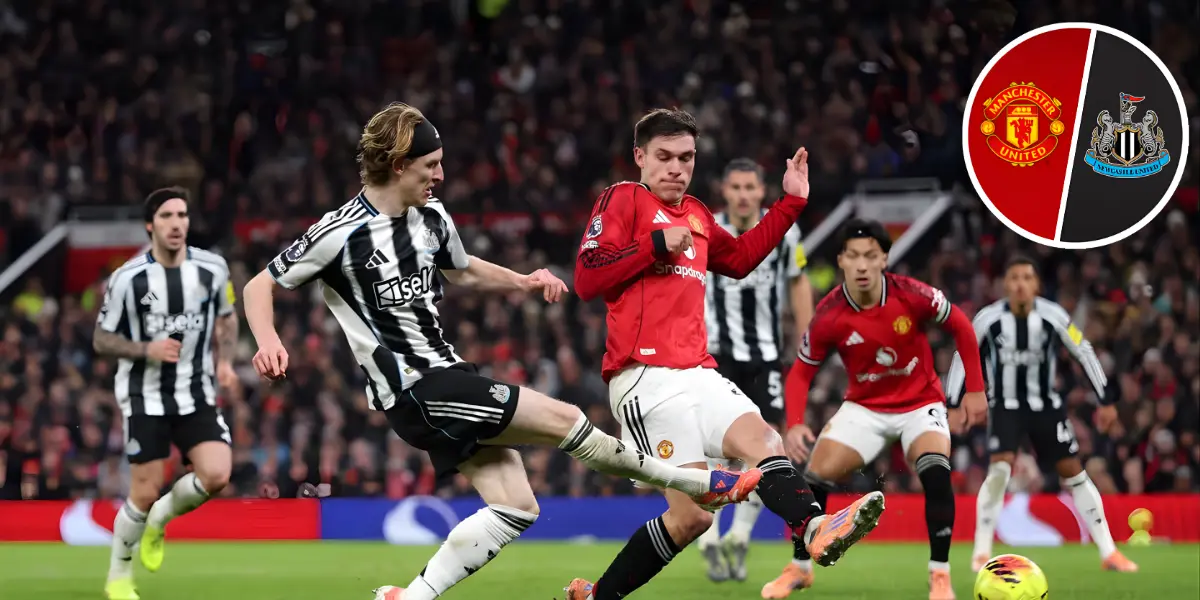 Piłkarze Newcastle United świętują gola przeciwko Manchester United na St James’ Park.