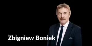 Zbigniew Boniek podczas oficjalnego wydarzenia, legenda polskiej piłki świętująca 70. urodziny