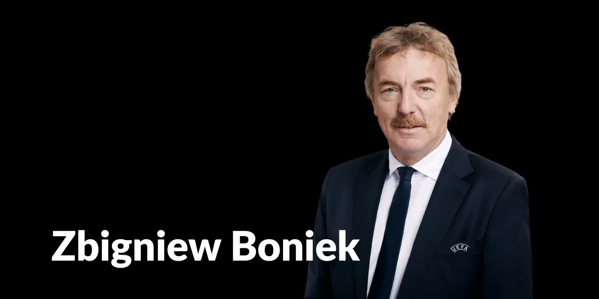 Zbigniew Boniek podczas oficjalnego wydarzenia, legenda polskiej piłki świętująca 70. urodziny